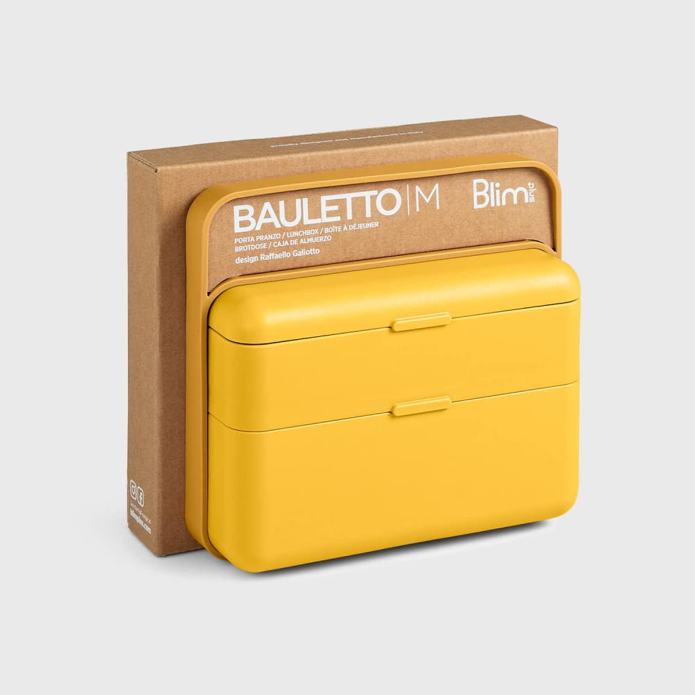 Lunchbox 2 scomparti in polipropilene giallo - Modello Contemporaneo - Giallo - PP - Polipropilene
