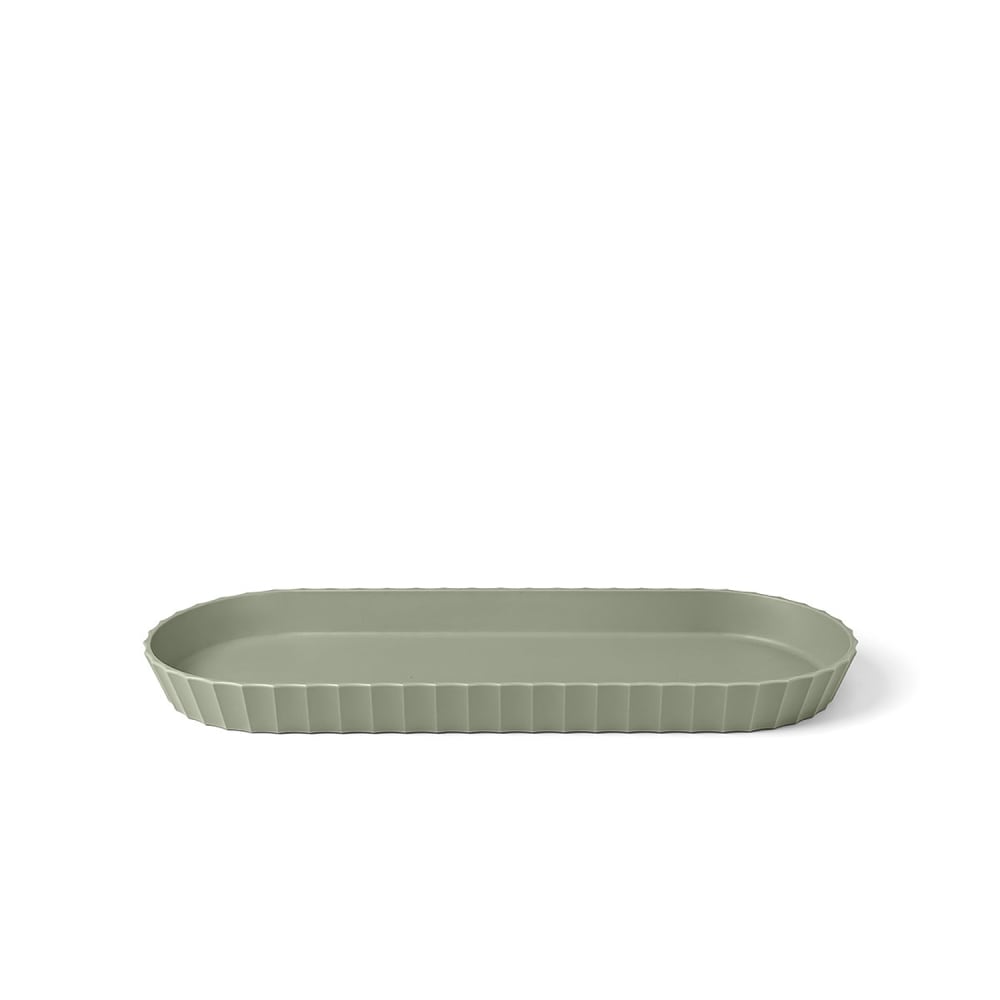 Vassoio ovale opaco in polipropilene verde 37,5x15 cm - Modello Contemporaneo - Verde - PP - Polipropilene