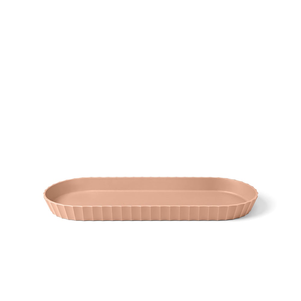 Vassoio ovale opaco in polipropilene rosa 37,5x15 cm - Modello Contemporaneo - Rosa - PP - Polipropilene