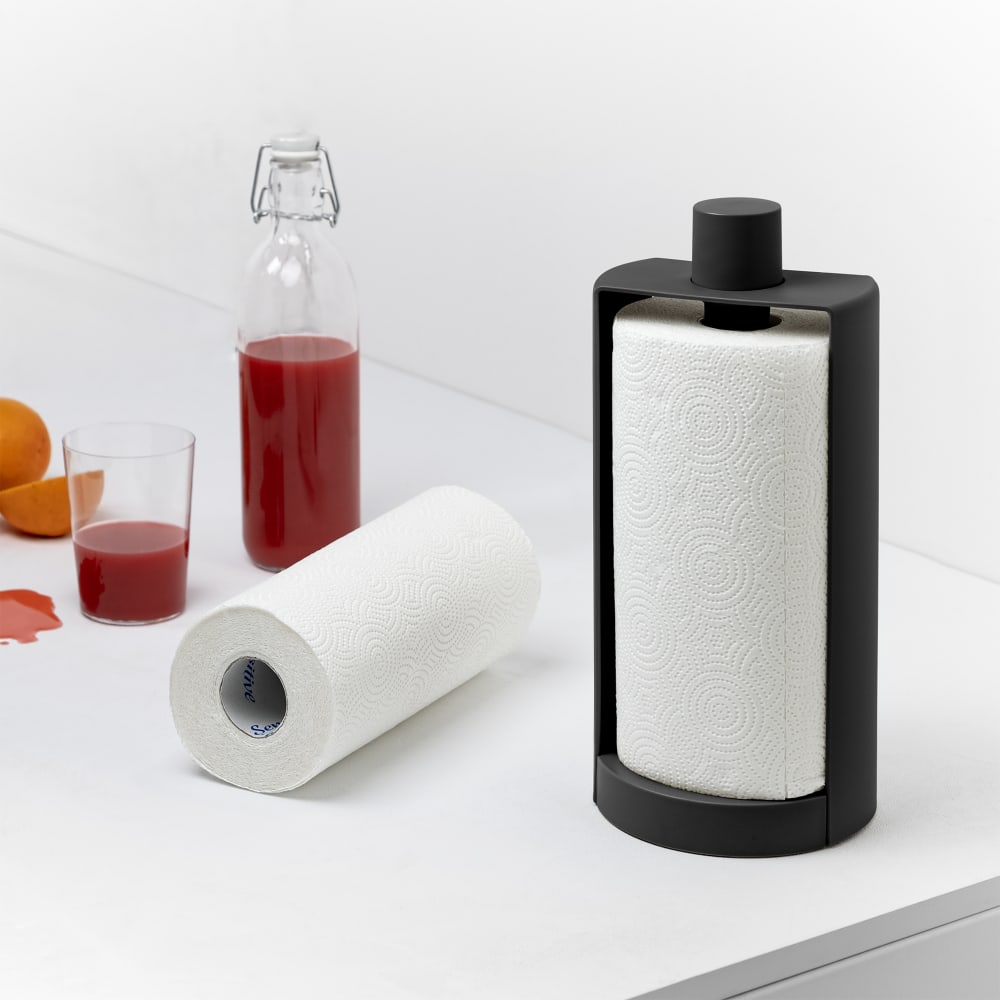 Porte-rouleau en polypropylène noir - Maisons du Monde