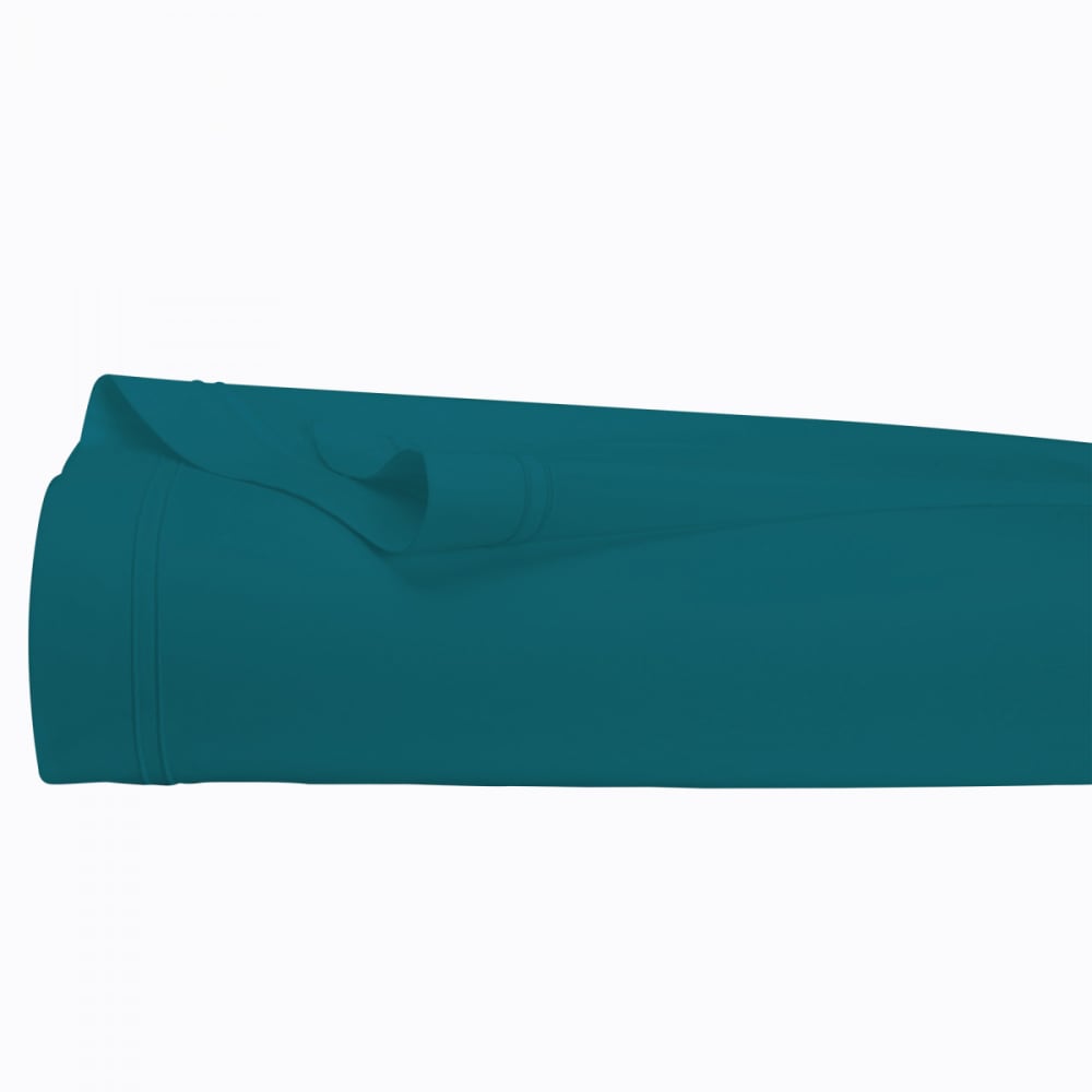 Drap plat coton uni bleu pétrole - Maisons du Monde