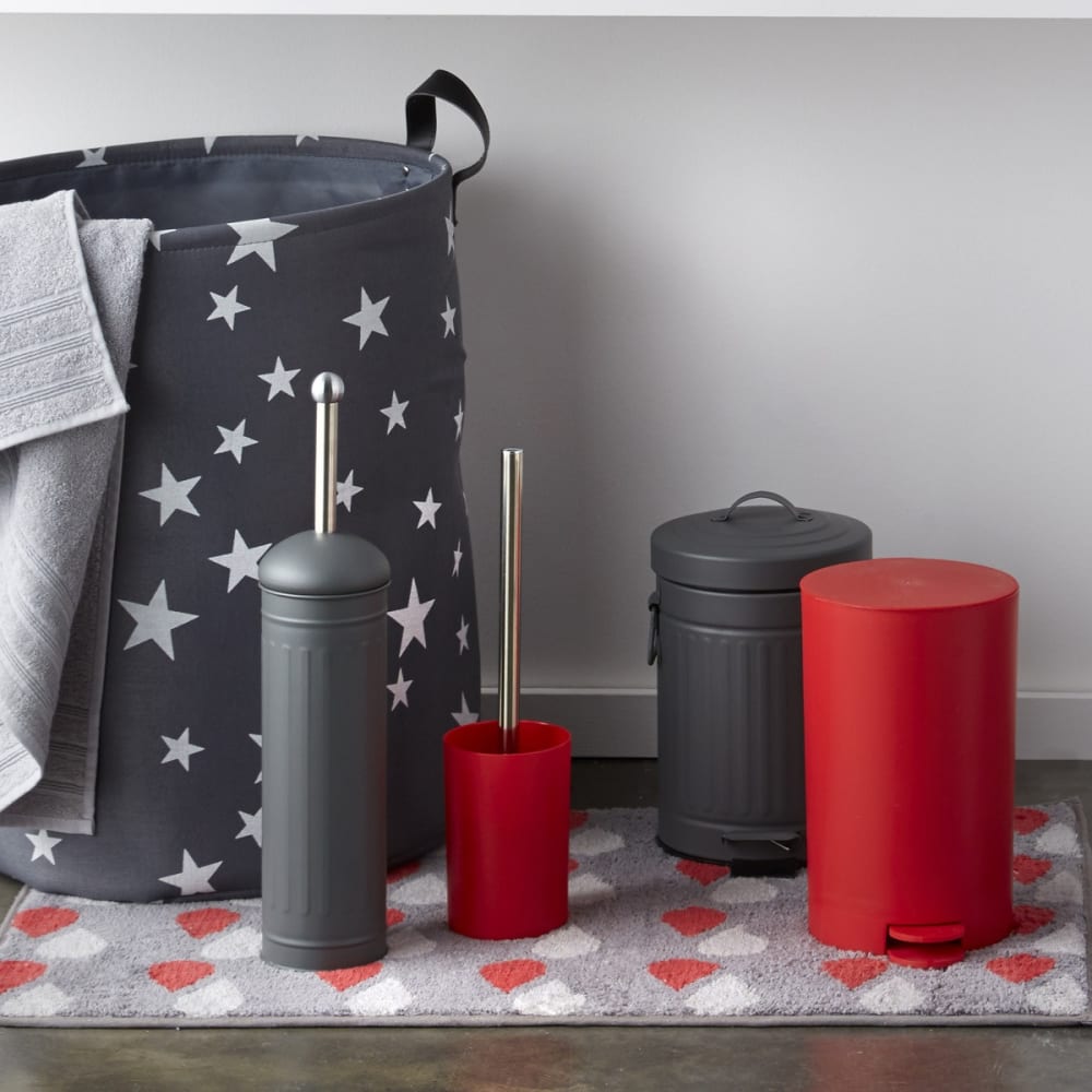 Panier à linge pliable 60l rayé en polycoton — vue 3