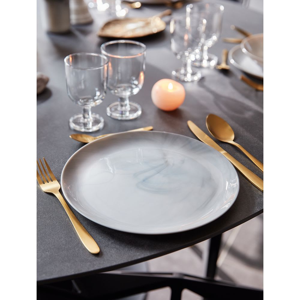 Assiettes plates grises D25cm - Lot de 6 - Maisons du Monde