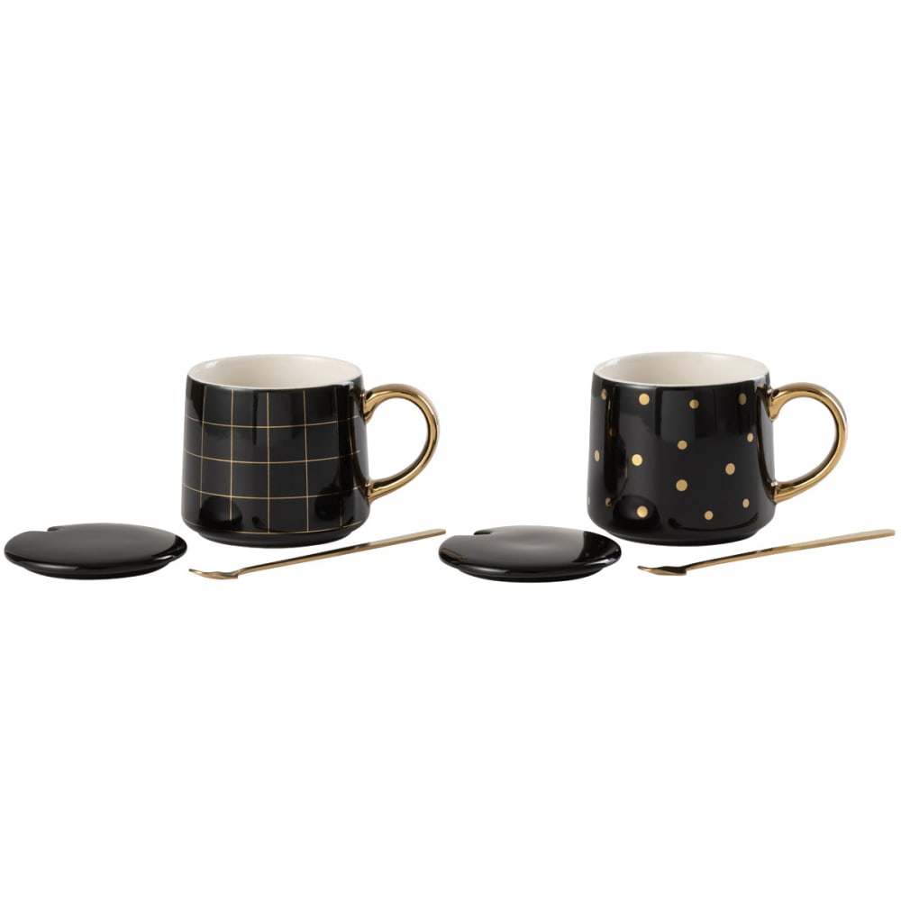 Ensemble 2 tasses et cuillères Ensemble 2 tasses et cuillères