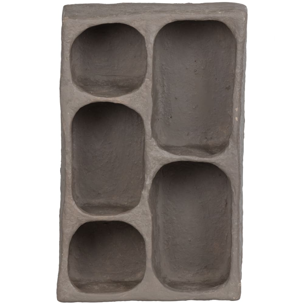 armoire murale en papier mâché gris fait à la main