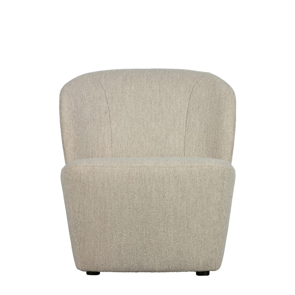 Sillón en tejido crema