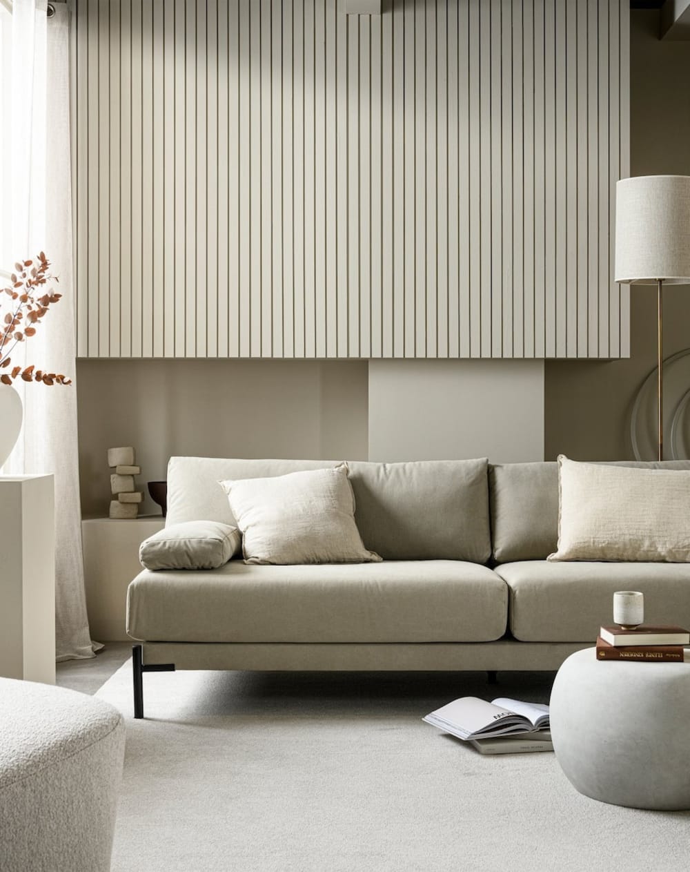 Table d'appoint en fibre de terre cuite aspect béton - Maisons du Monde
