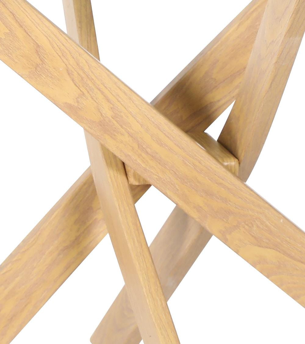 Mesa comedor redonda ø110 cm de cristal y patas metal roble - Maisons du Monde