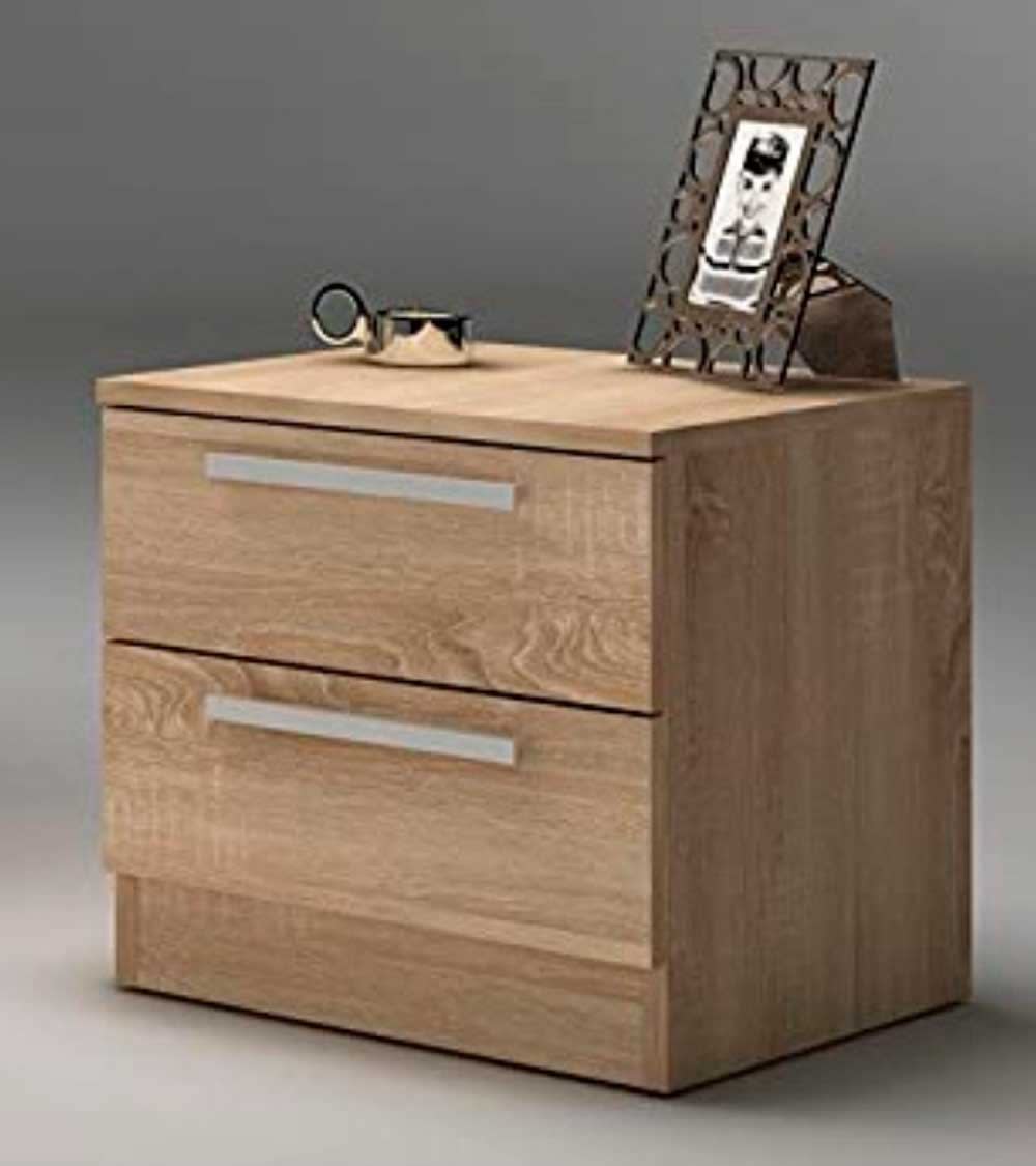 Mesita de noche 2 cajones 40x40x41 cm color roble - Maisons du Monde