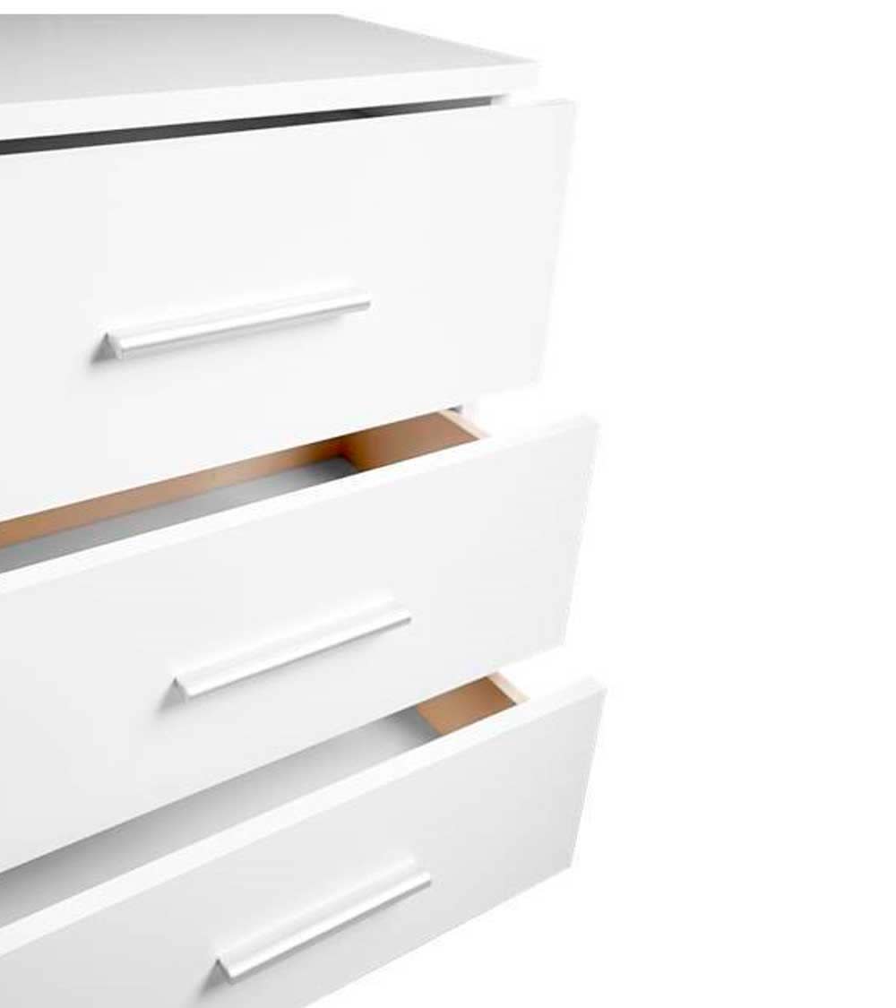 Mesita de noche 3 cajones 50x40x59 cm color blanco - Maisons du Monde