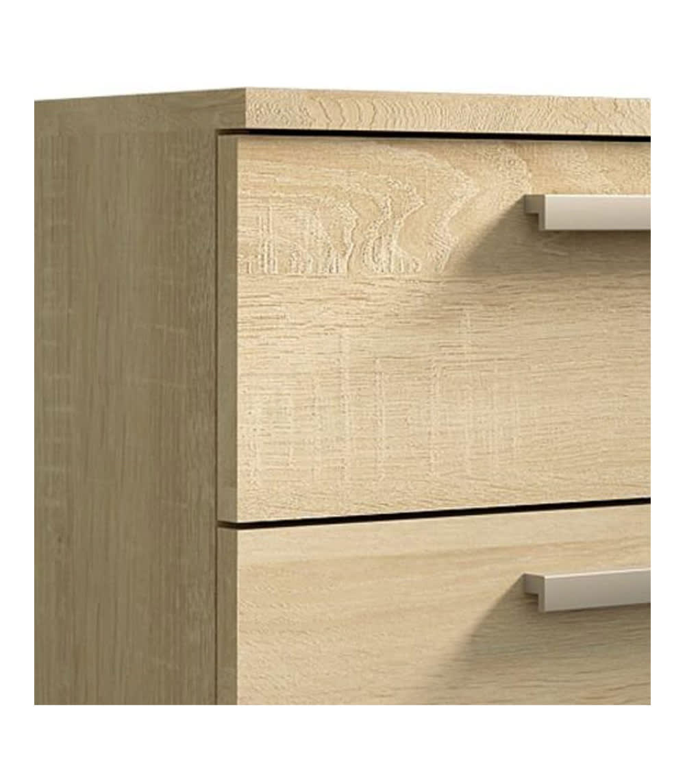 Mesita de noche 3 cajones 50x40x59 cm color roble - Maisons du Monde