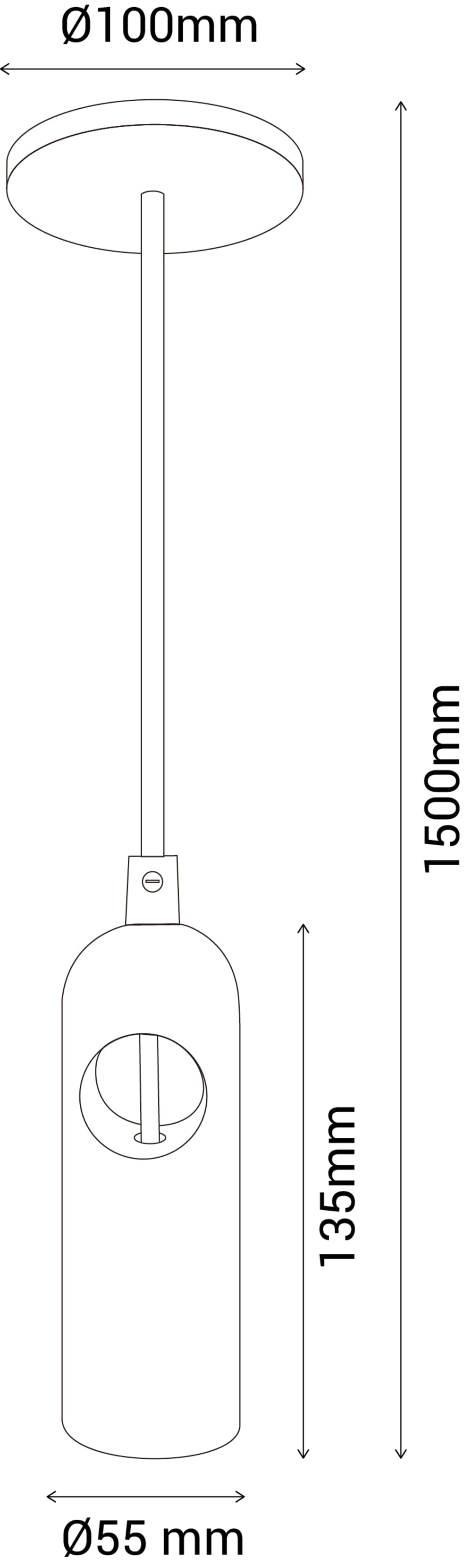 Lampe suspendue en ciment blanc E27 — vue 3