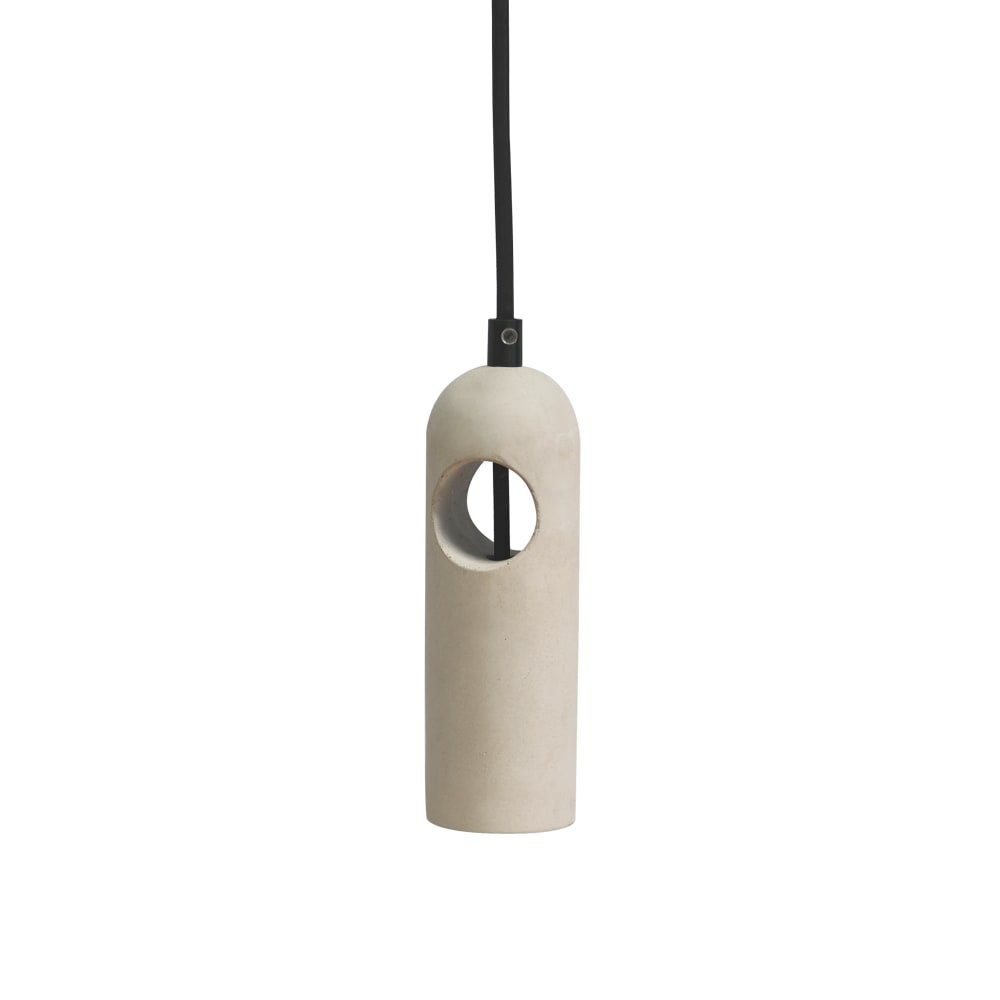 Douille suspendue décorative en ciment gris style industriel