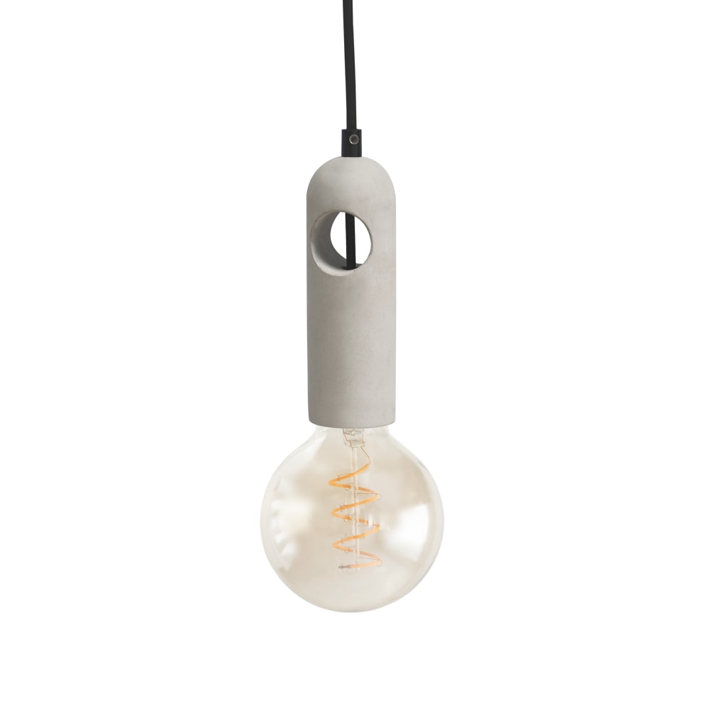 Douille suspendue décorative en ciment gris style industriel — vue 4
