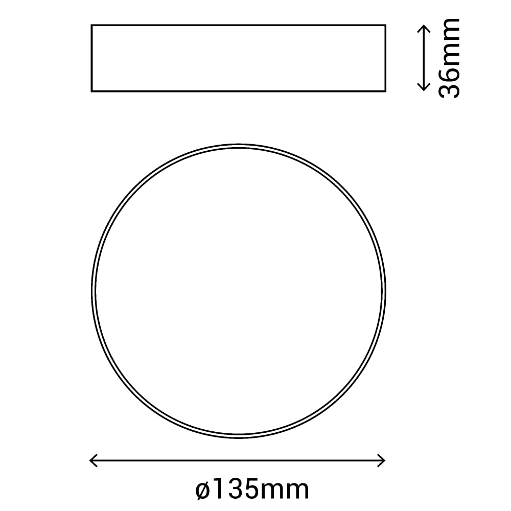 Plafonnier led rond extra-plat noir ral 9005 avec ip44 — vue 4