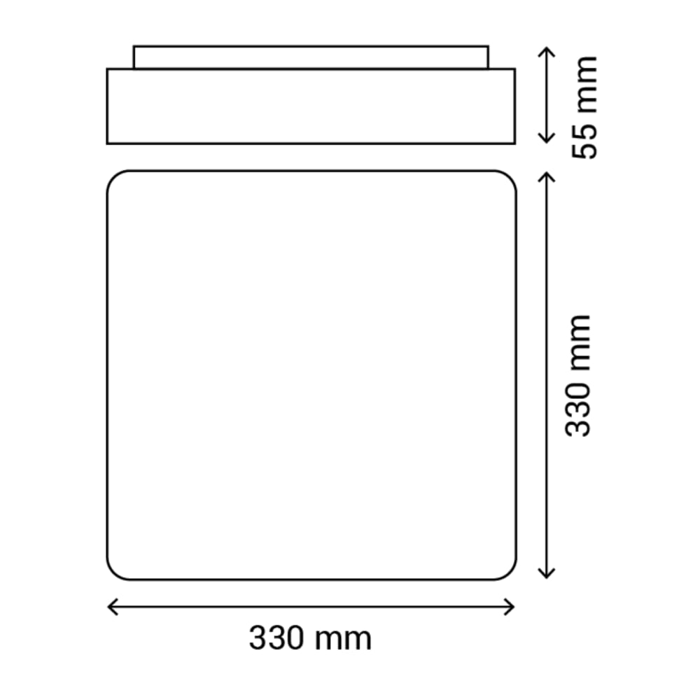 Plafonnier led carré en saillie ip44 blanc (4000k, 24w) — vue 4