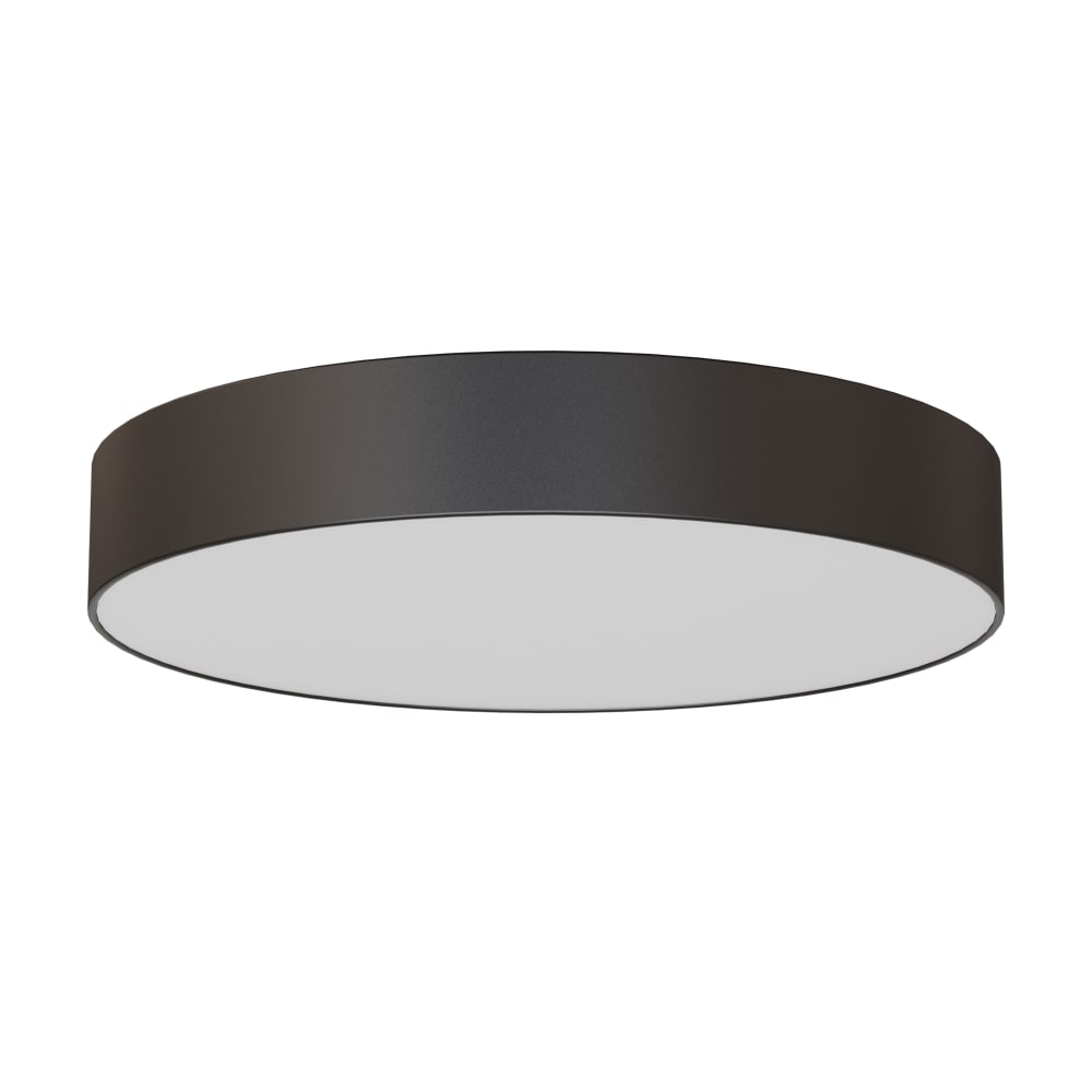 Plafonnier led rond en saillie ip44 noir mat (4000k, 24w)