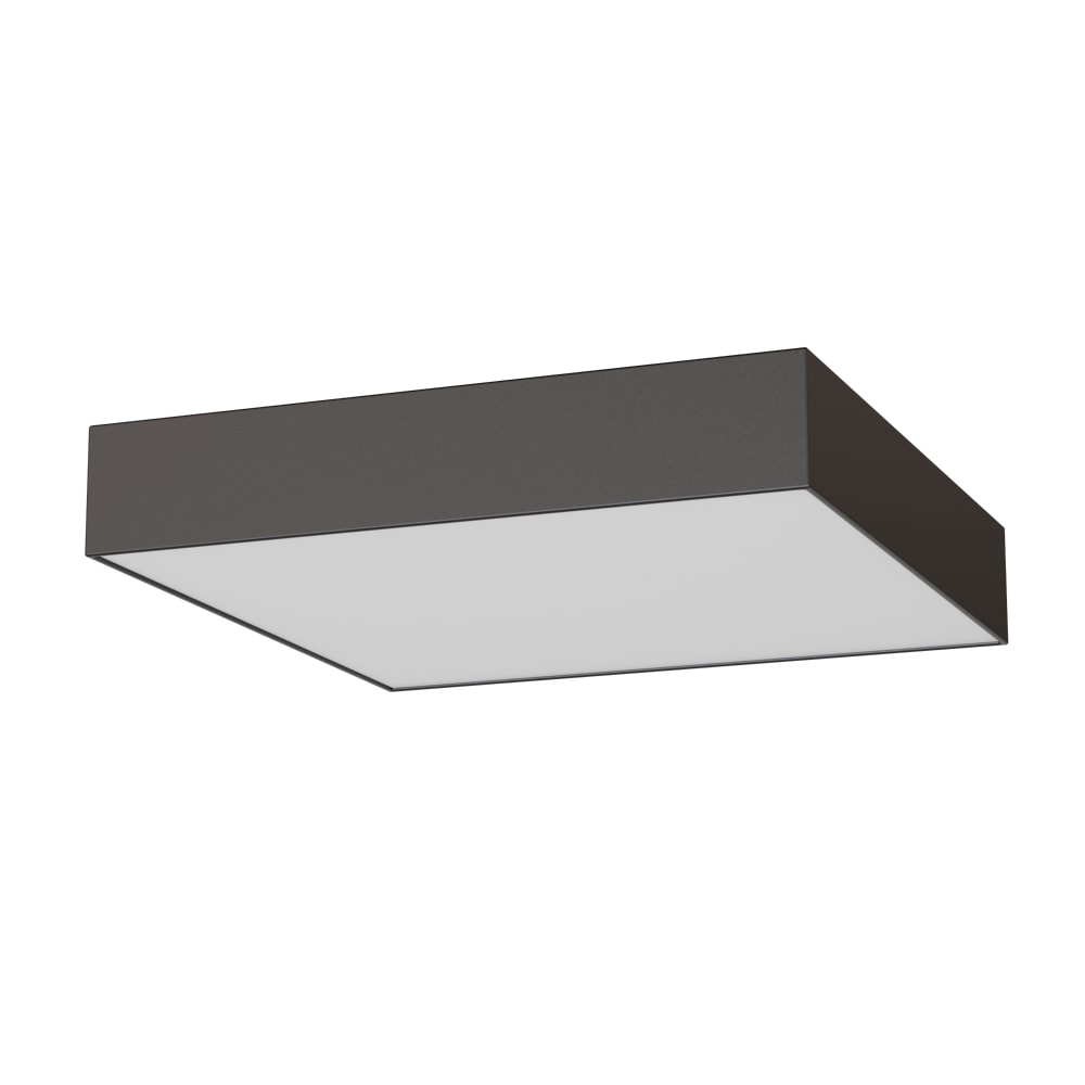 Plafonnier led carré extra-plat noir ral 9005 avec ip44