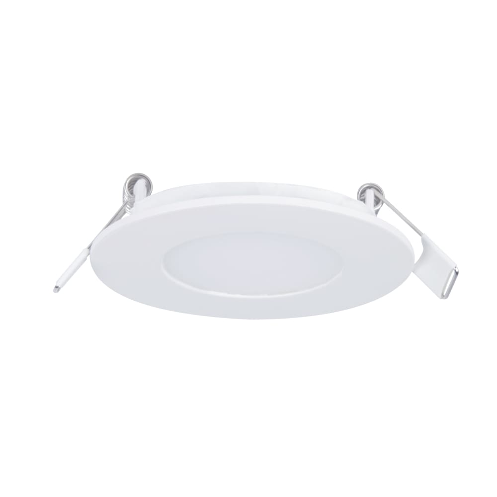 Sulion Runde LED-Einbauleuchte Extraflach Weiß IP44 style modern Weiß Aluminium