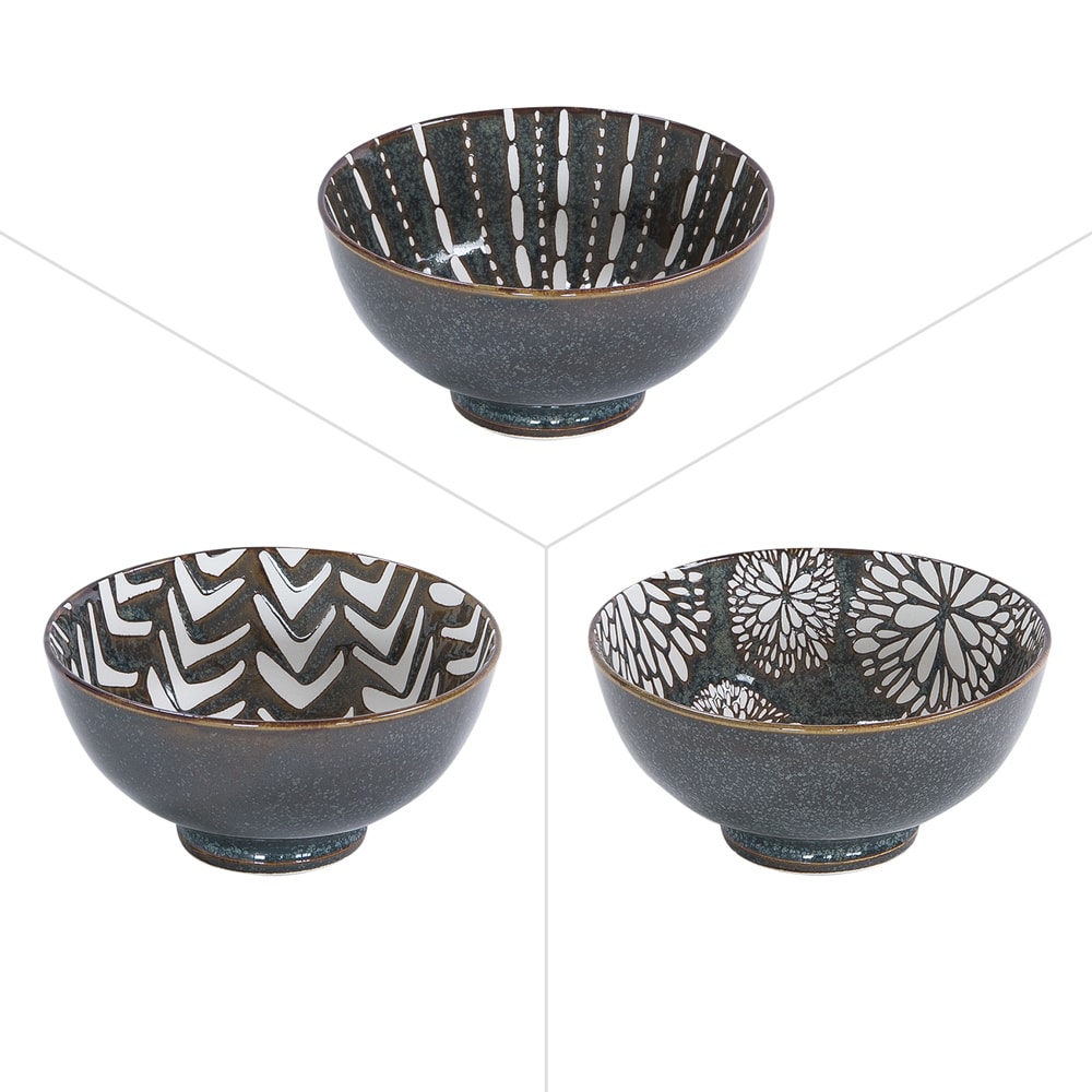 Lot de 6 coupelle brun 11,5 cm marrons en porcelaine