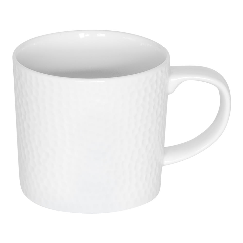 Lot de 4 mugs blancs en porcelaine 30 cl