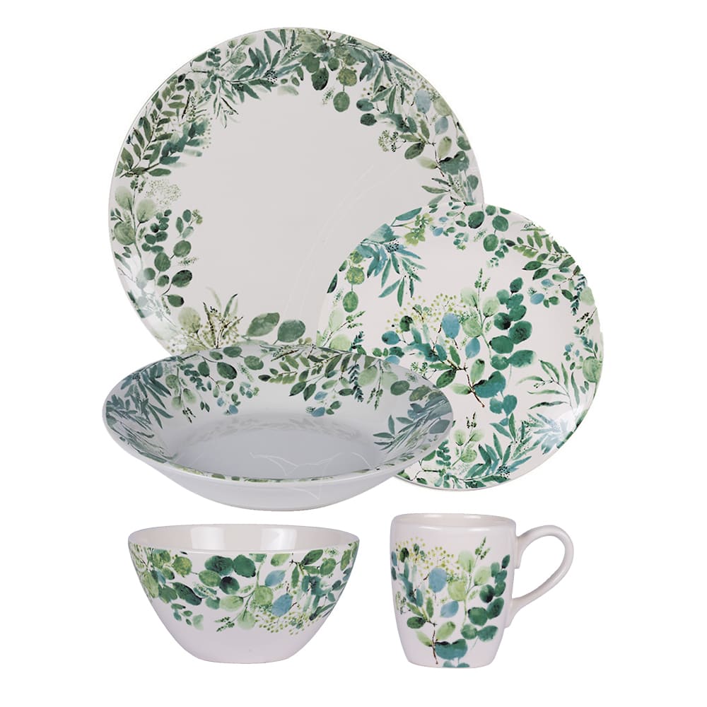 Service de vaisselle 20 pièces   multicolore en faïence