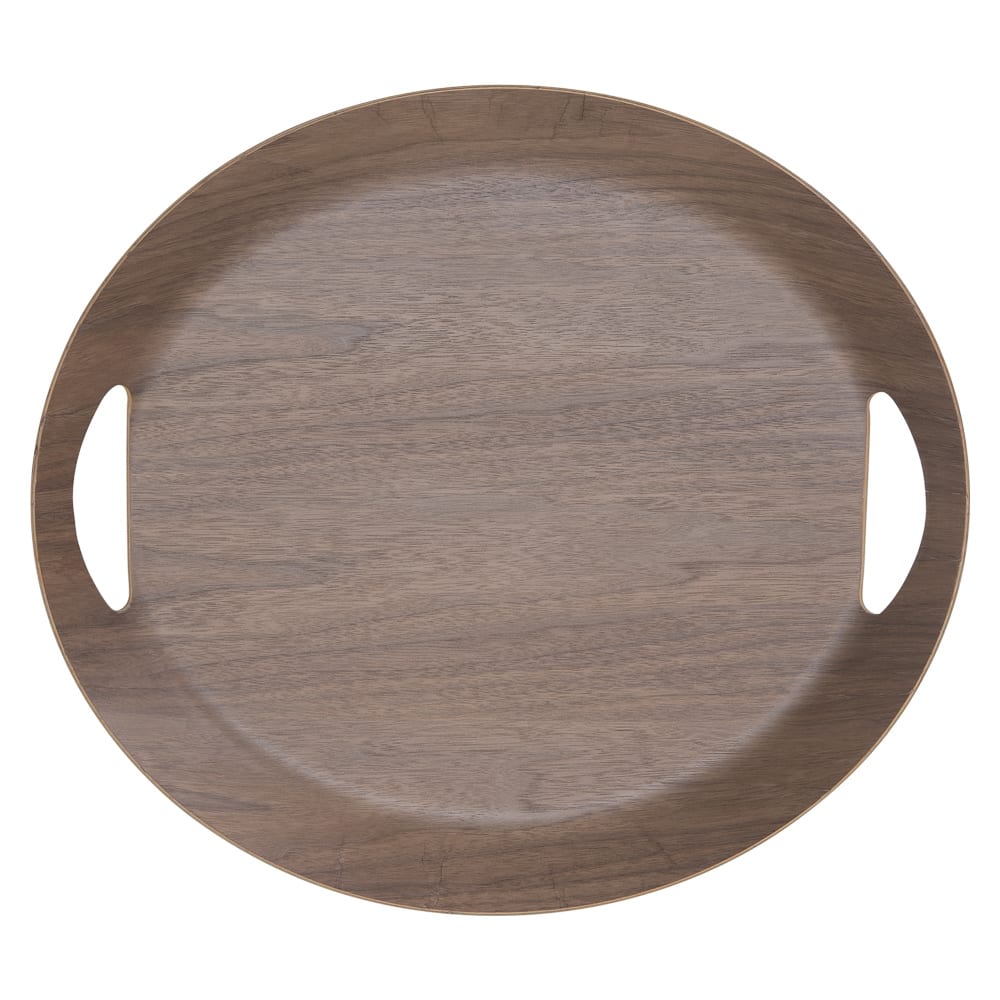 Plateau ovale   46 cm en bois marron