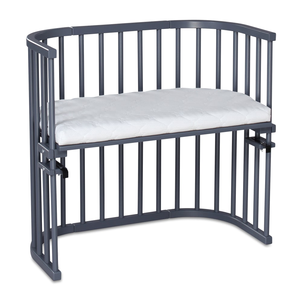 BABYBAY Cododo Wiegenbett mit Matratze - Grau GRAU Öko-Tex Zertifikat HOLZ Baby