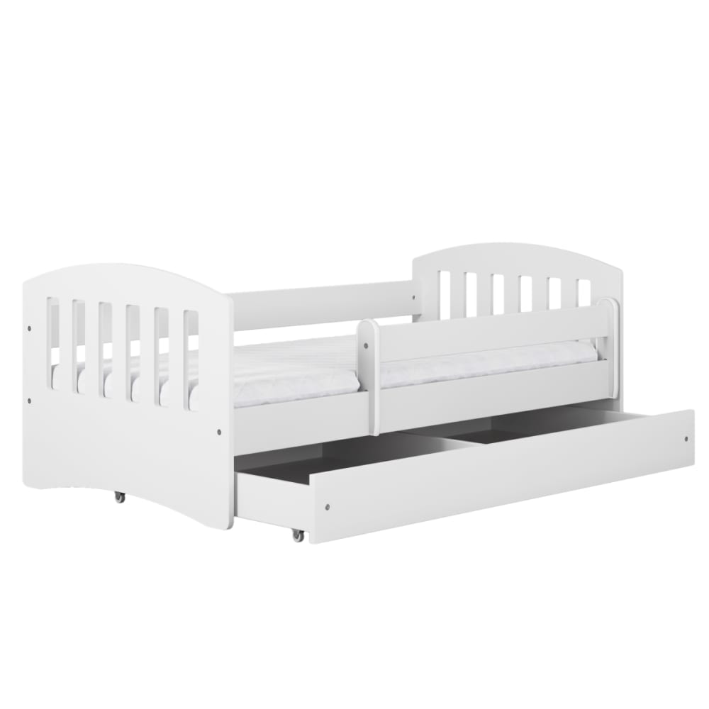 Lit Enfant à barrière 180x80cm avec tiroir et matelas inclus - CLASSIC - Maisons du Monde