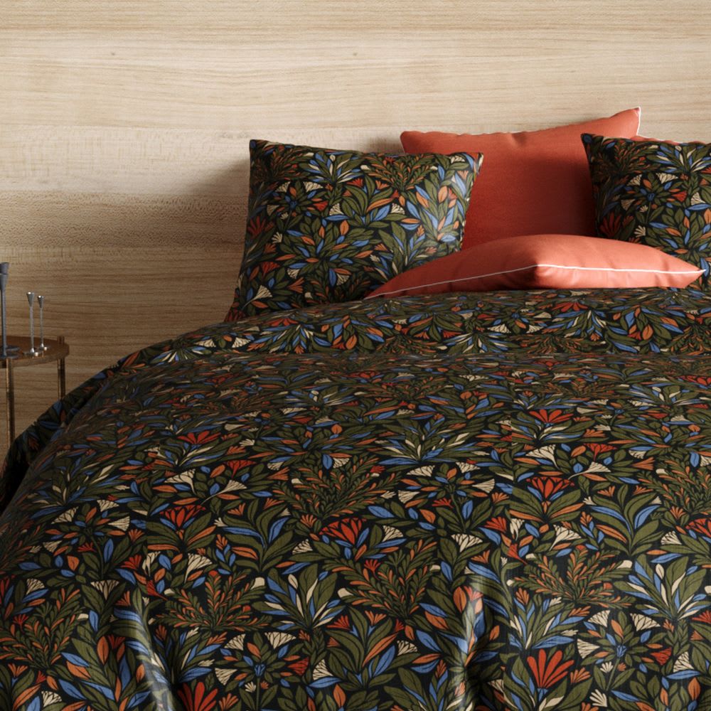 Parure de lit 1 place réversible percale de coton à motifs 140x200 cm — vue 3