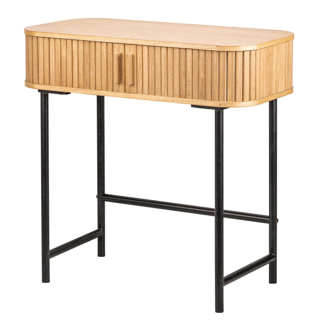 Mesa consola 2 puertas en madera y acero - Maisons du Monde