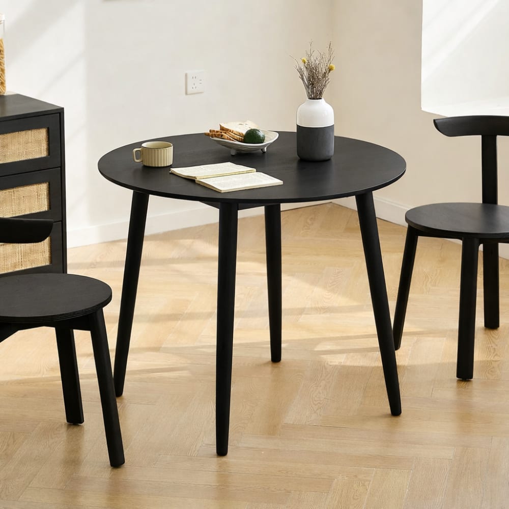 Nordlys Esstisch aus Holz (4-6 Personen) Schwarz Schwarz Holz