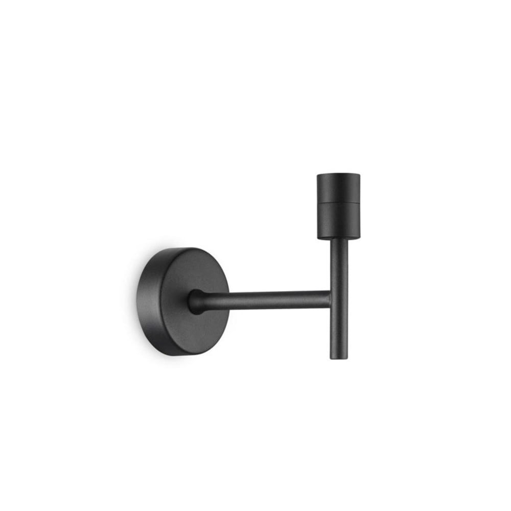 Applique murale noire abat-jour en lin