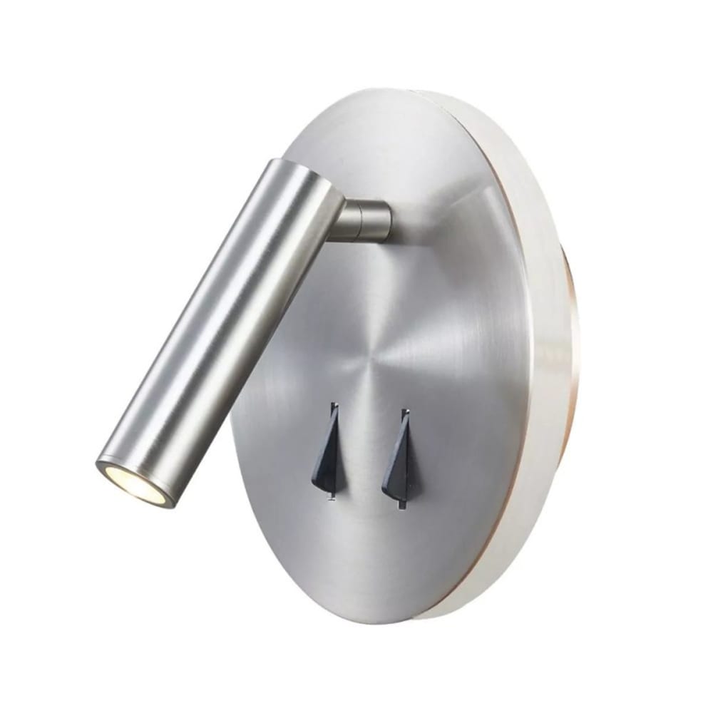 Applique tête de lit led en nickel satiné