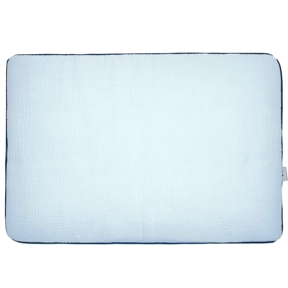 Sevira Kids Flaches babykissen aus baumwollgaze style classic chic BLAU BAUMWOLLE Baby
