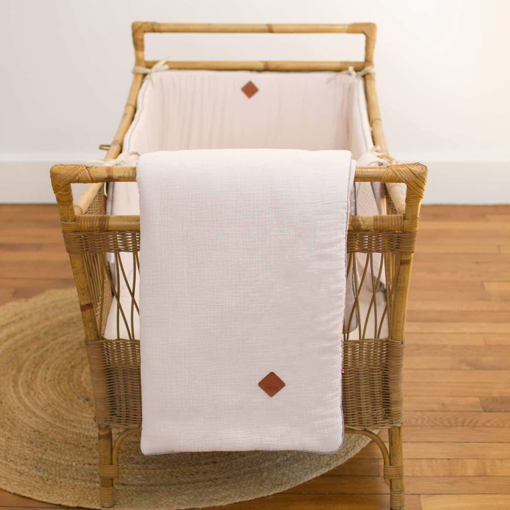 Couverture bébé enfant en gaze de coton beige 100x70 cm - Maisons du Monde