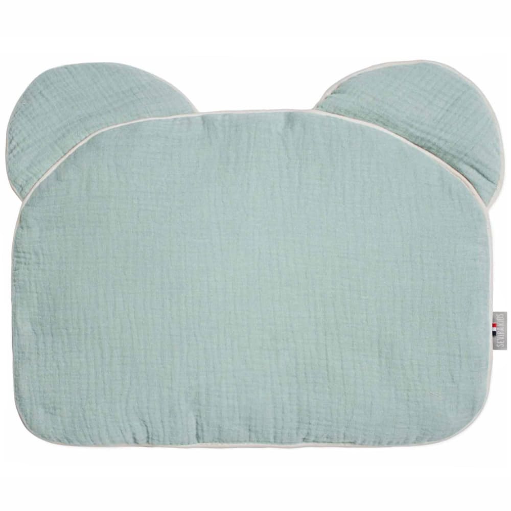 Oreiller bébé plat ourson en gaze de coton  cotton pour enfant