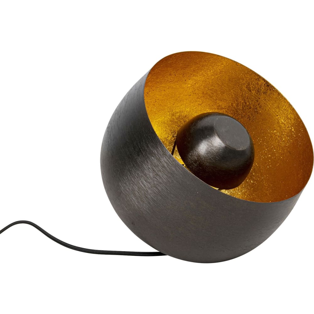 Kare Design Bodenleuchte aus Stahl, schwarz und gold, D28cm style modern Grau Stahl