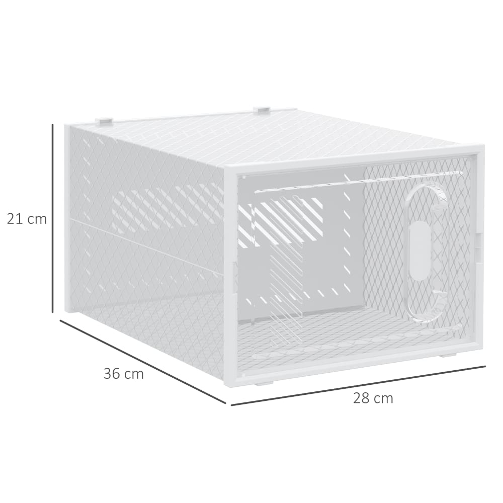 Mobile scarpiera modulabile 18 cubi 28x36x21cm in pp bianco -