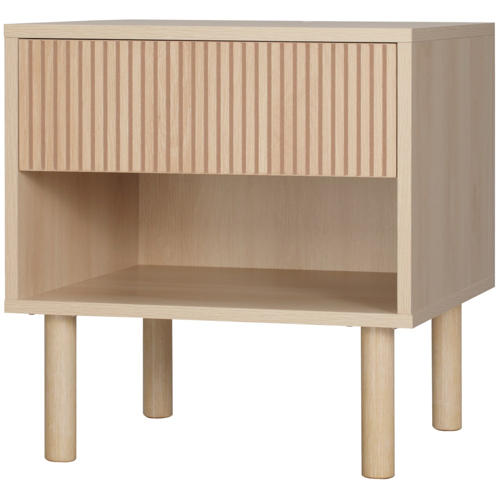 Comodino con cassetto e ripiano aperto in truciolato 47x47x50cm -