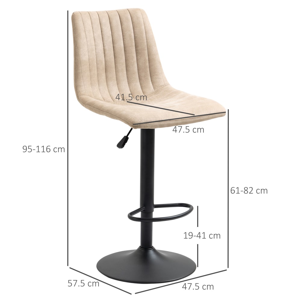 Sgabelli da bar set 2pz altezza regolabile poggiapiedi marrone -