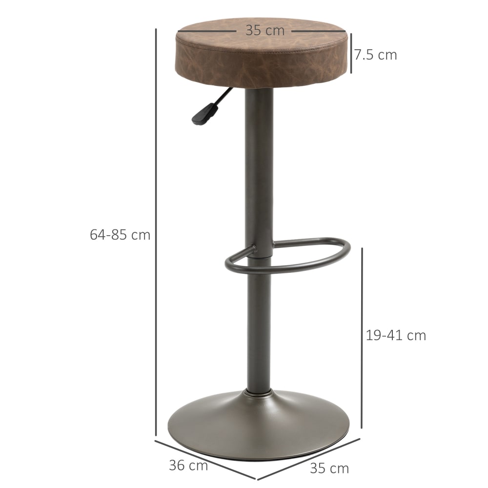Set 2 sgabelli alti girevoli con poggiapiedi altezza regolabile -