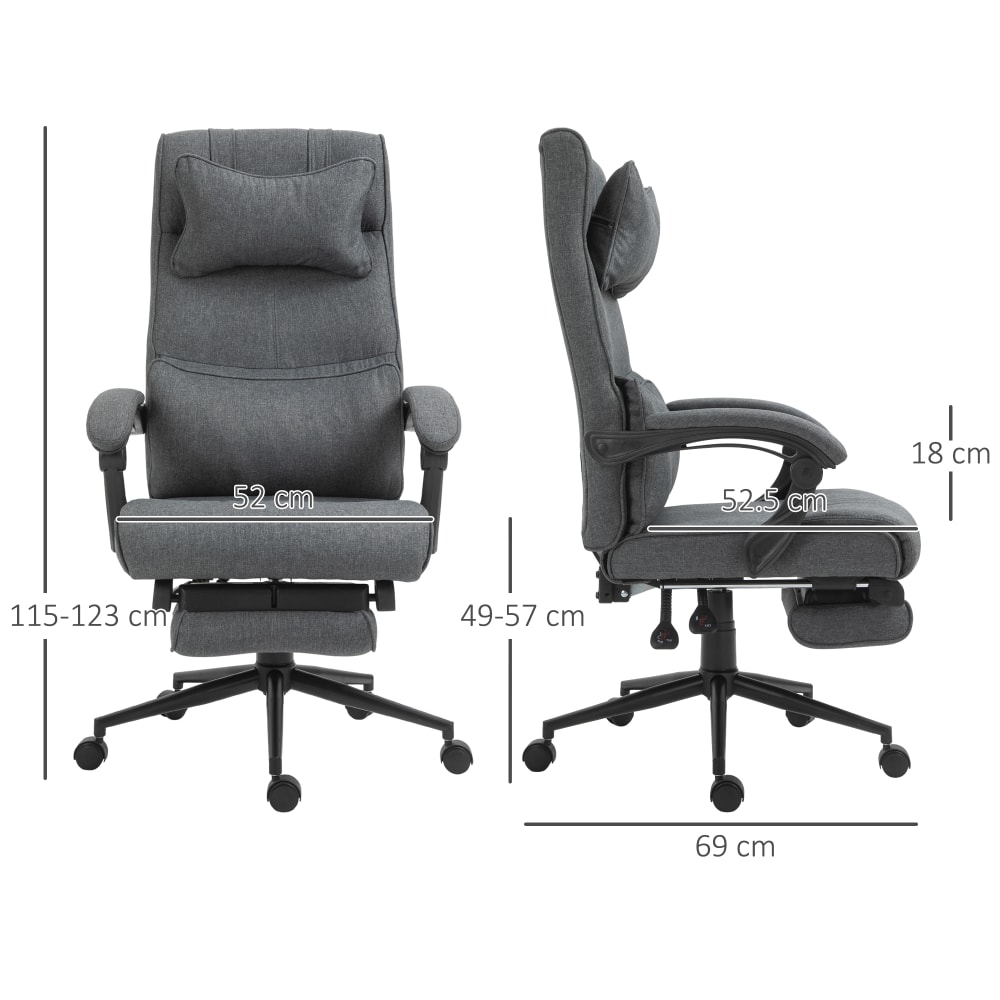 Sedia da ufficio ergonomica e imbottita ad altezza regolabile -