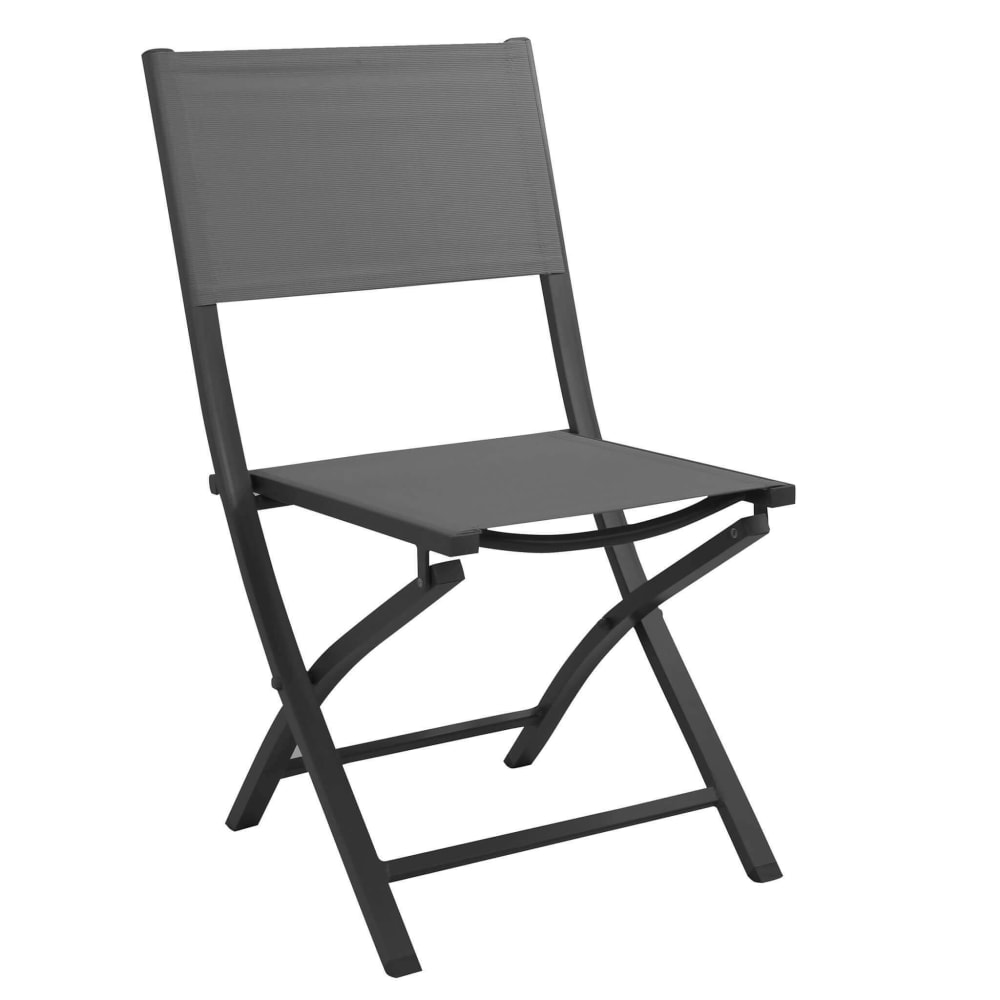 Sedia in alluminio/textilene antracite 58x46x85 - Alluminio