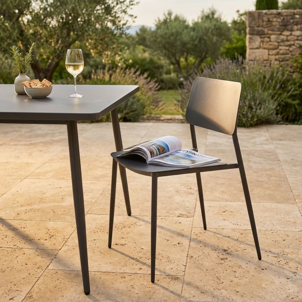 Poltrona in acciaio taupe 42x53x80 - Milani Home