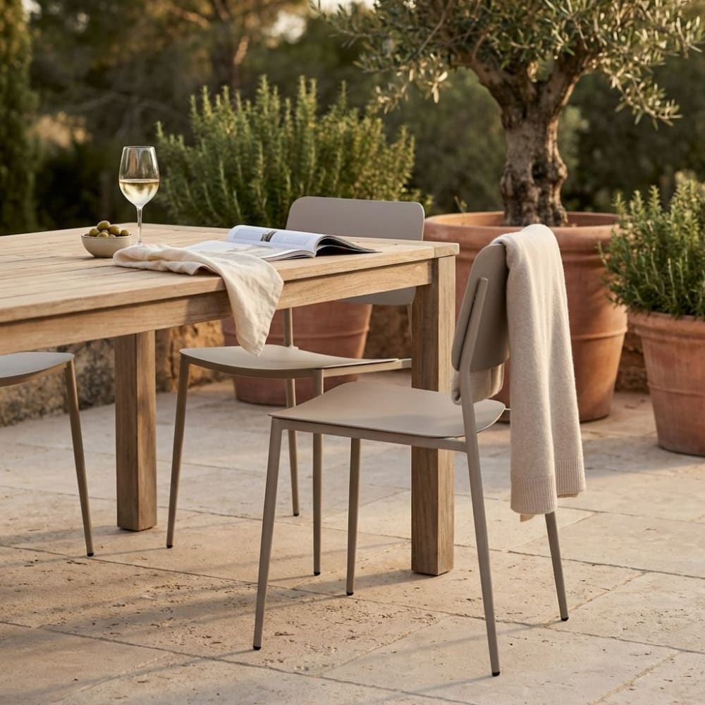 Poltrona in acciaio tortora 42x53x80 - Milani Home
