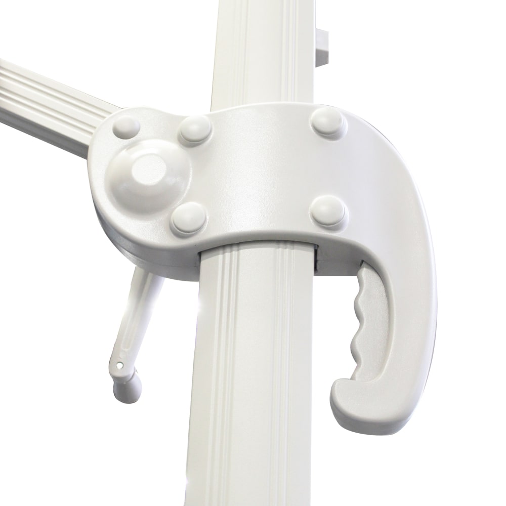 Ombrellone in alluminio/poliestere bianco/bianco 328x393x274 -