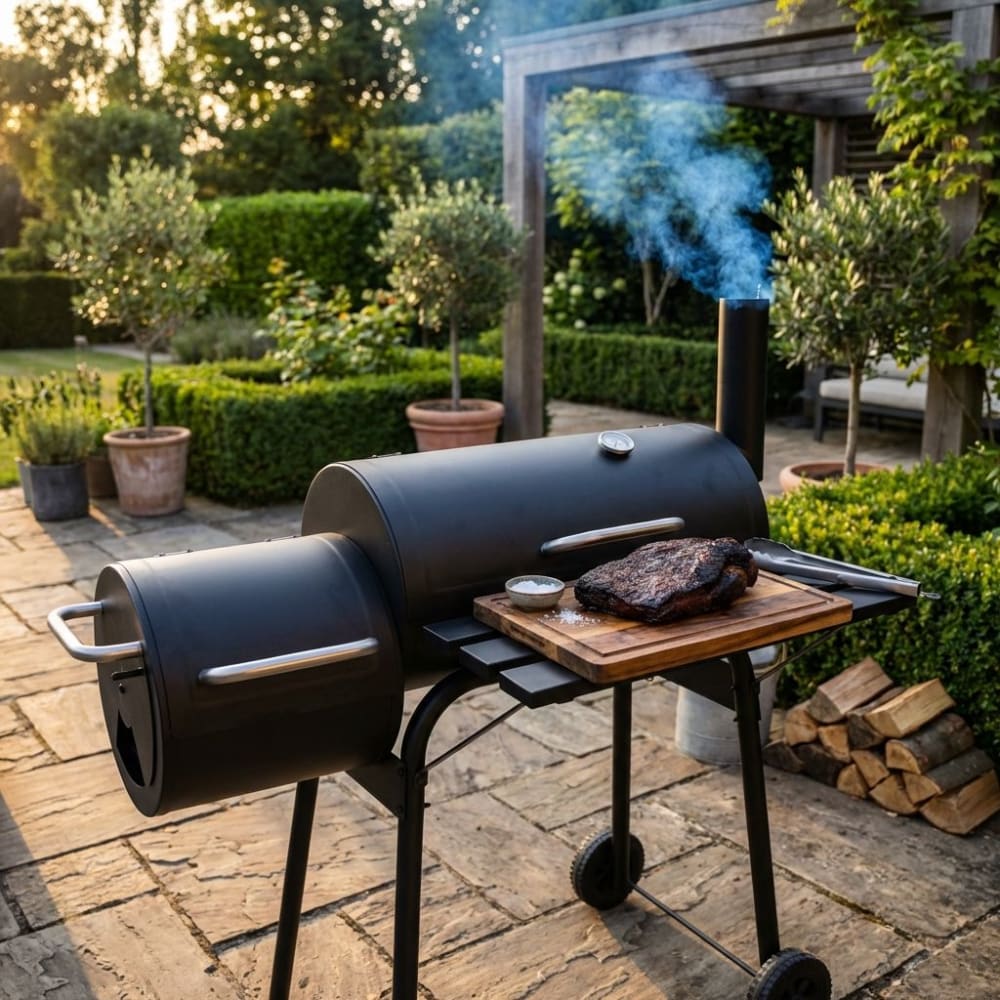 Barbecue in acciaio nero 110x66x114 - Milani Home