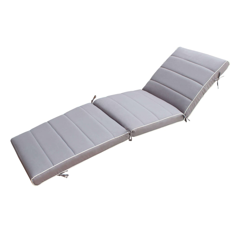 Cuscino in poliestere grigio 185x57x8 - Grigio - PES - Poliestere