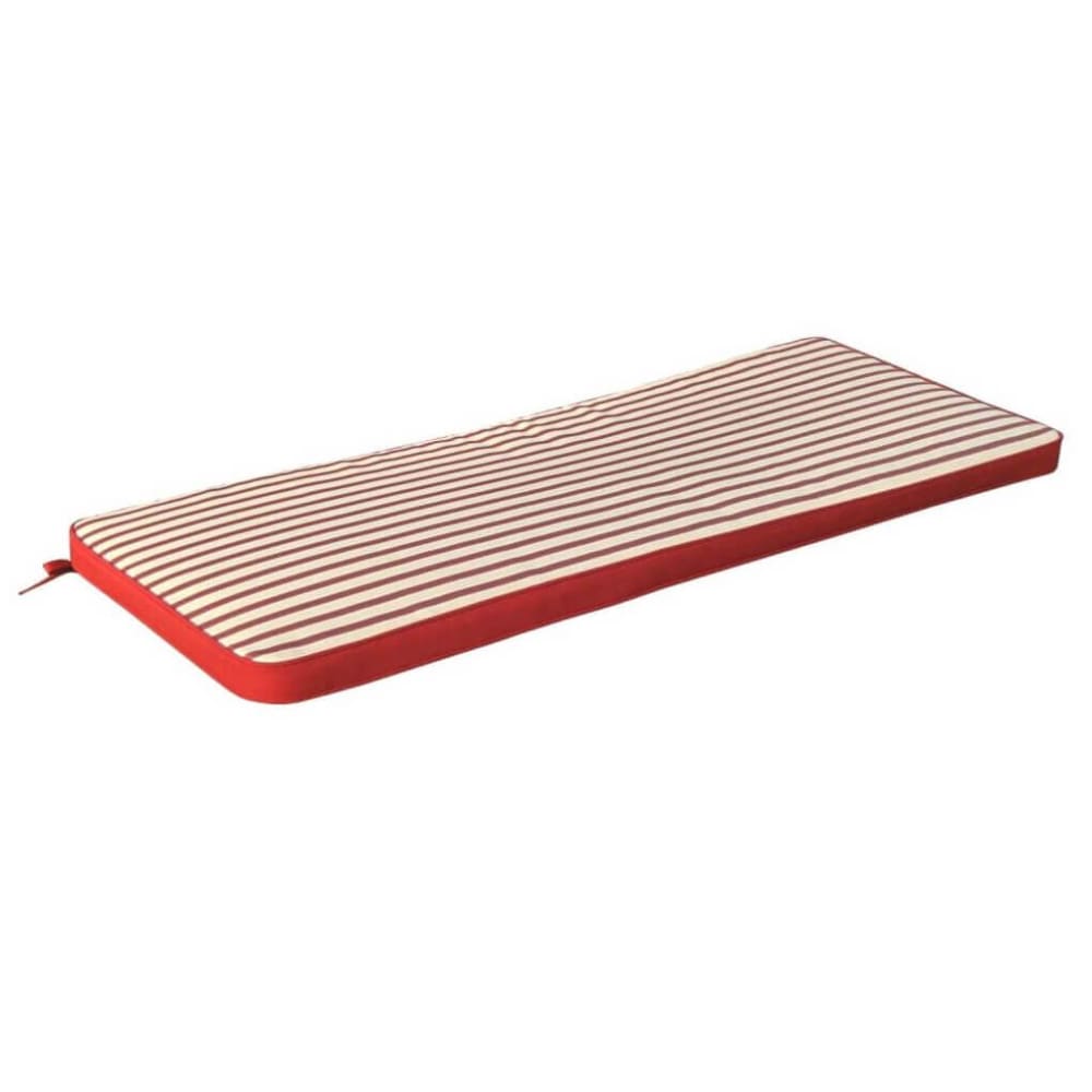 Cuscino in poliestere rosso/beige 110x45x4 - Rosso - PES - Poliestere